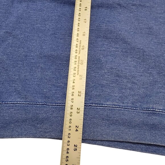 Blue Sincerely Printed Sweatshirt - Unisex, Cotton-Polyester Blend, Size Medium - Picture 8 of 12